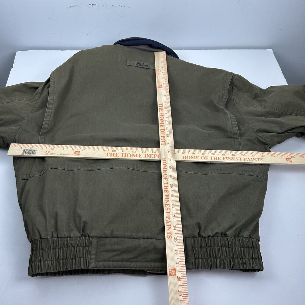 Vintage Woolrich Men's Bomber Chore  Coat Size Large Olive Green - Picture 14 of 14